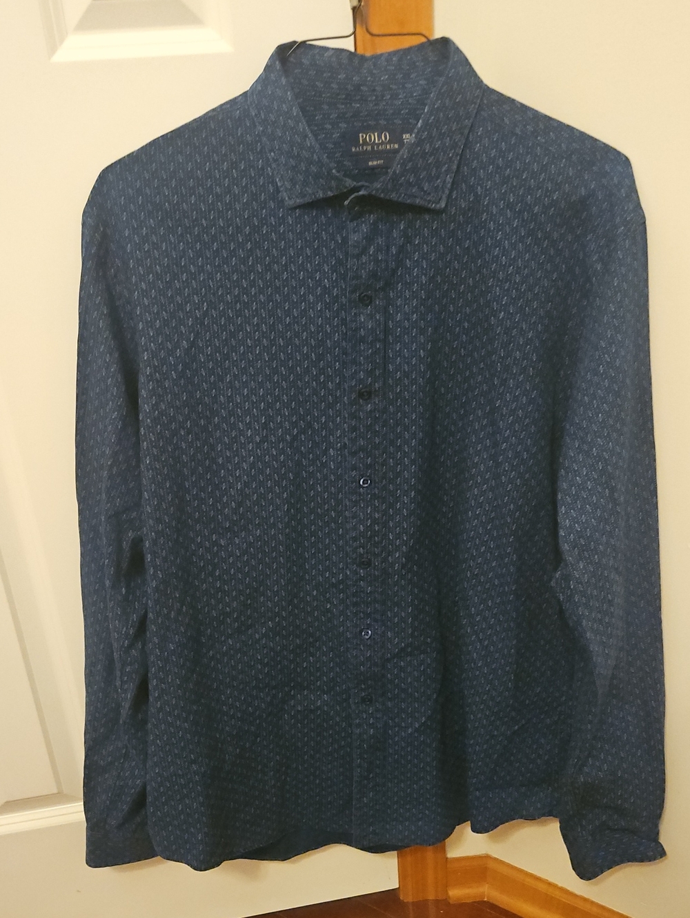 Polo by Ralph Lauren Indigo Microprint Long-Sleeve Shirt